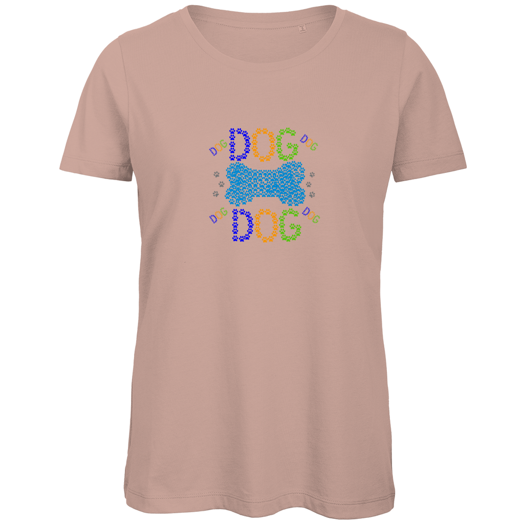 Damen Premium Bio T-Shirt mit Hundedesign "Dogknochen Vers. 1"
