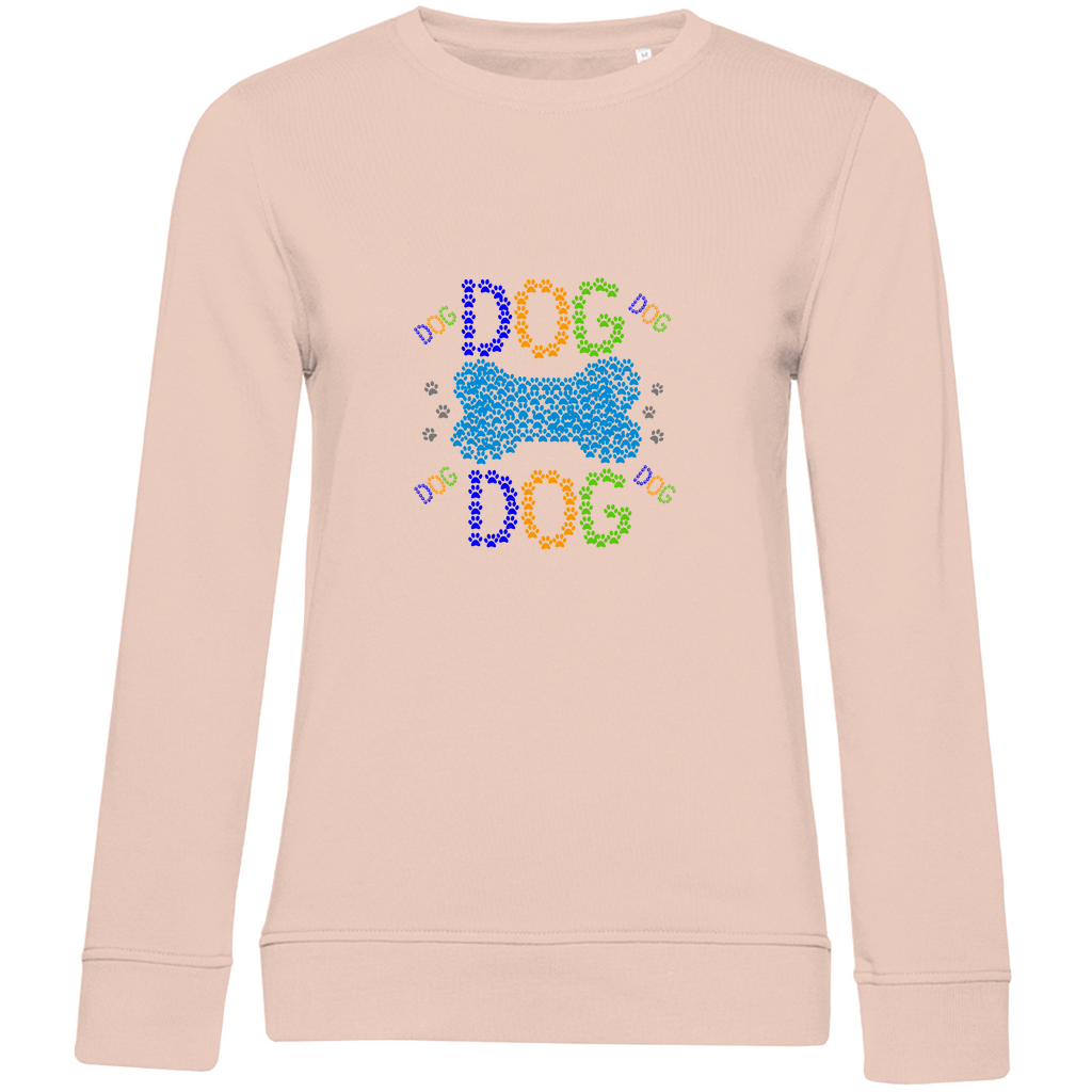 Damen Premium Bio Sweatshirt mit dem Hundedesign "Dogpfoten1"