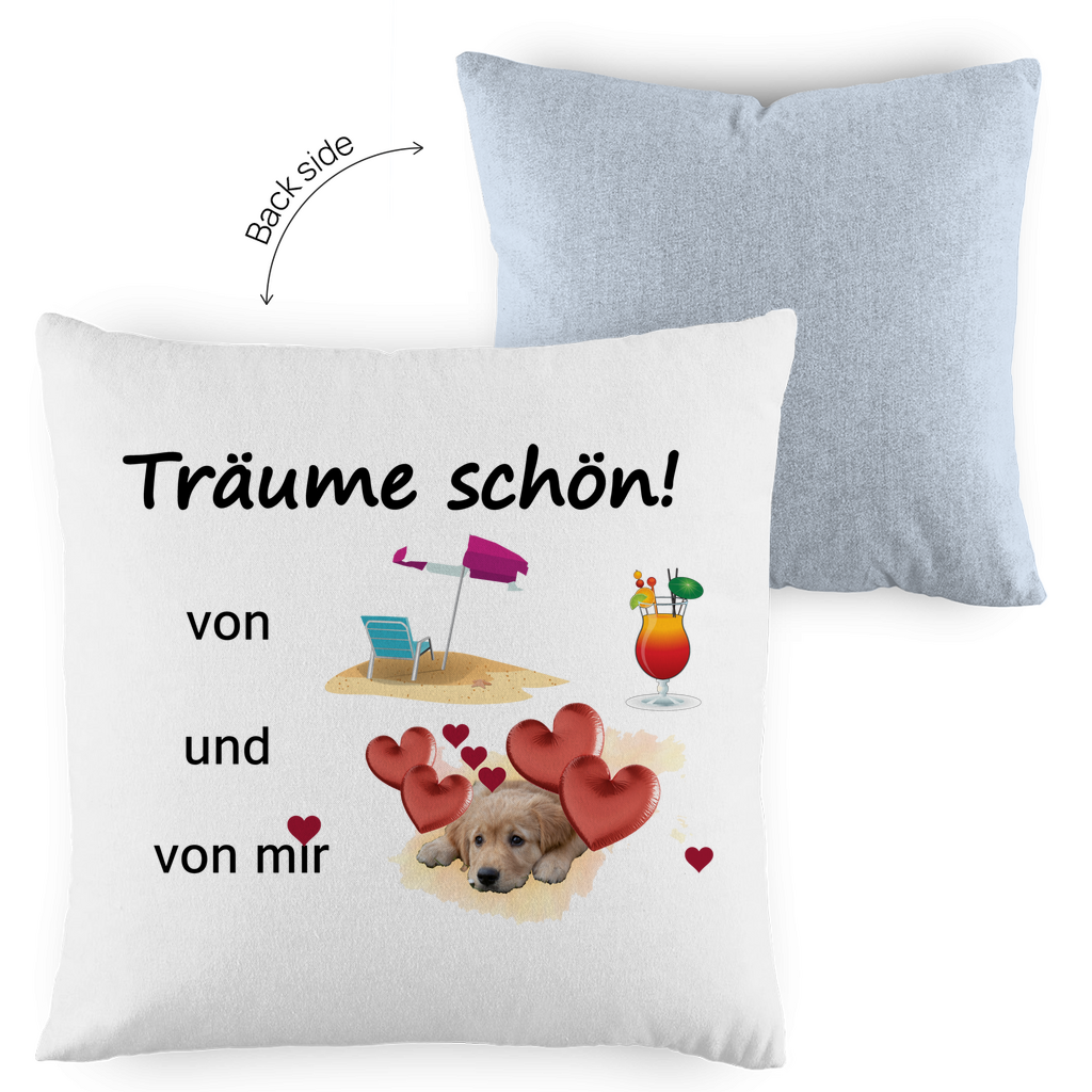 Kopfkissen zweifarbig "Träume schön Nr. 1"