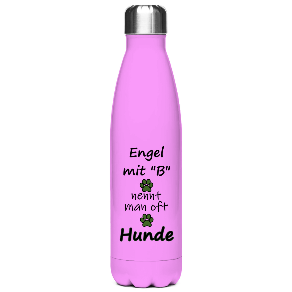 Edelstahl-Thermoflasche "Engel mit B nennt man Hunde"