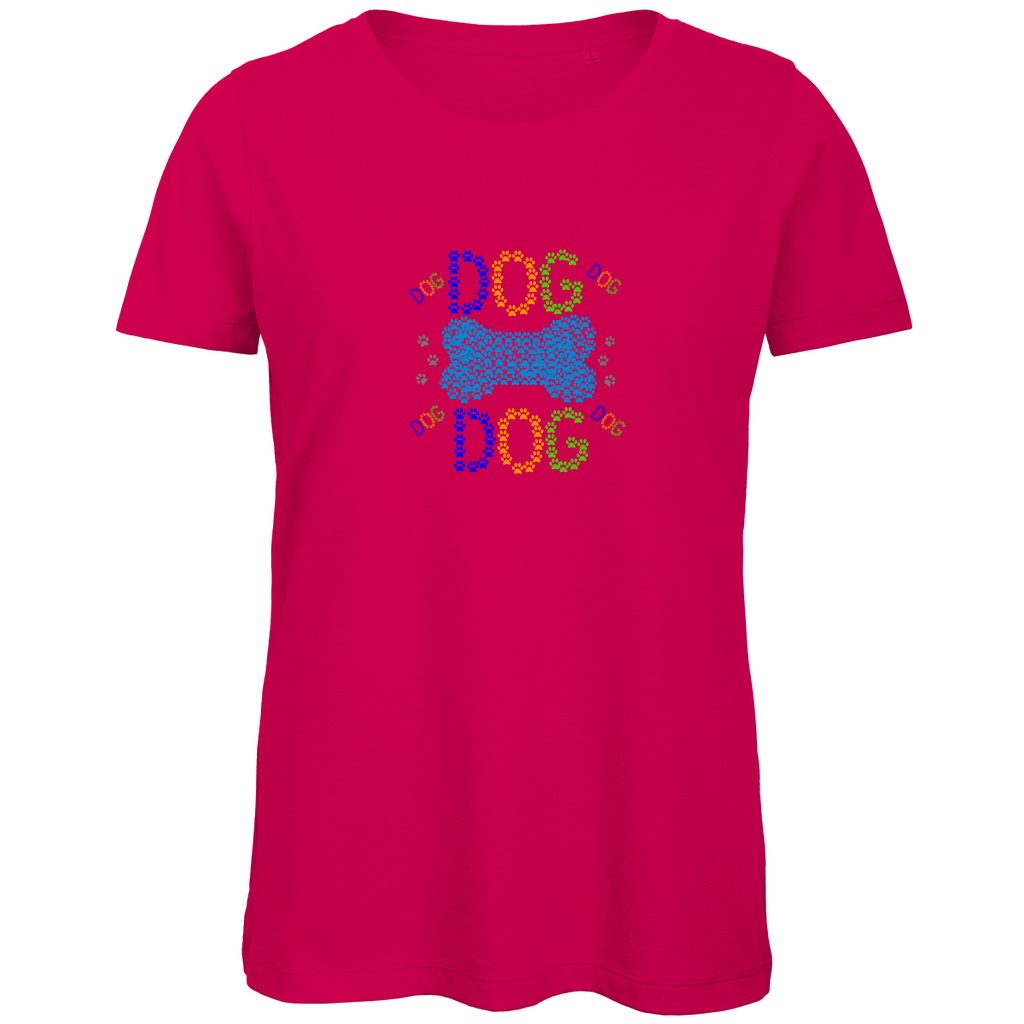 Damen Premium Bio T-Shirt mit Hundedesign "Dogknochen Vers. 1"
