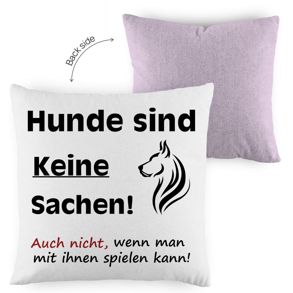 Kopfkissen zweifarbig "Hunde sind keine Sachen" - Design