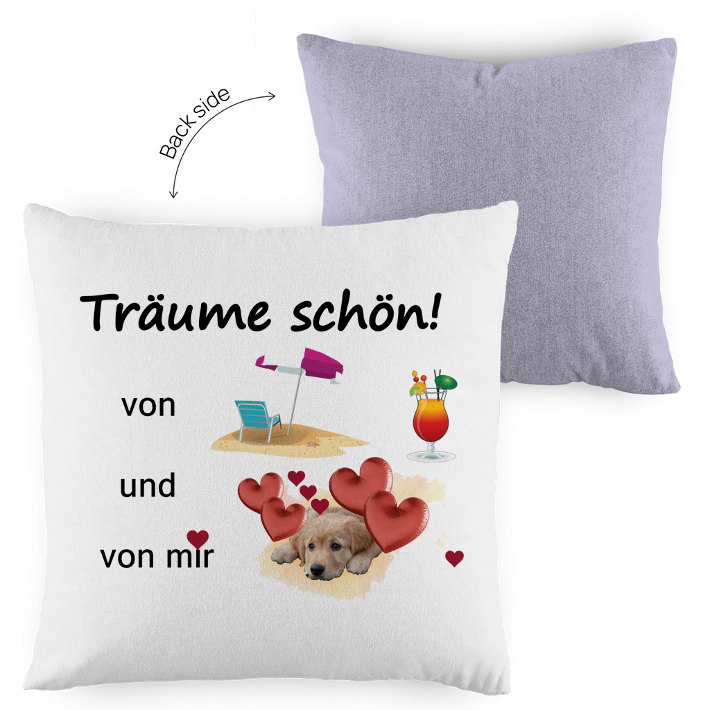 Kopfkissen zweifarbig "Träume schön Nr. 1"