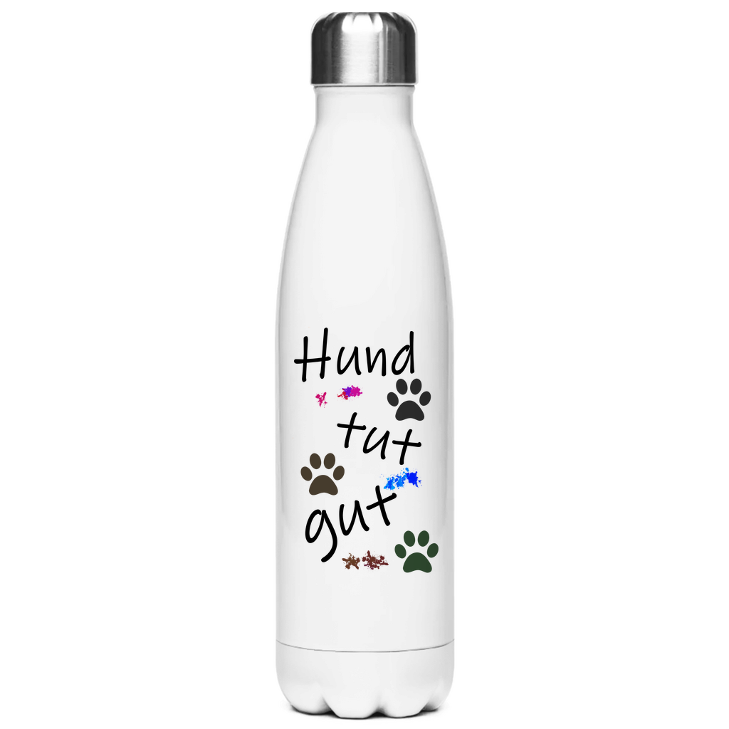 Edelstahl-Thermoflasche "Hund tut gut 1 "