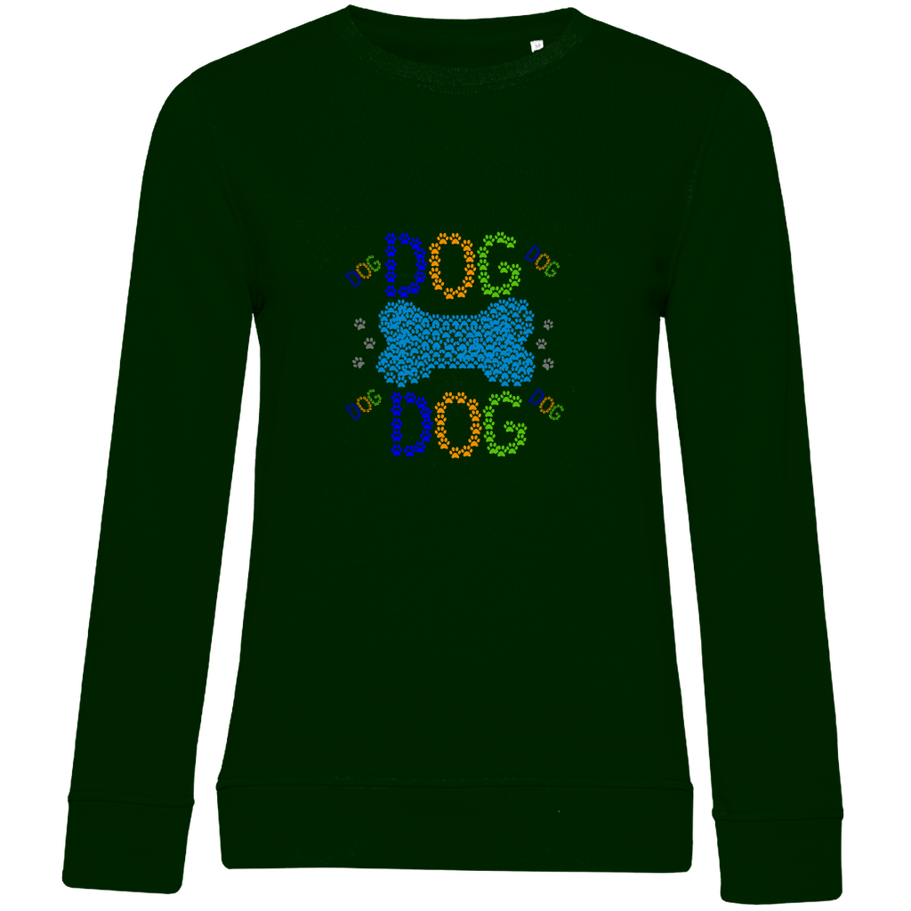 Damen Premium Bio Sweatshirt mit dem Hundedesign "Dogpfoten1"