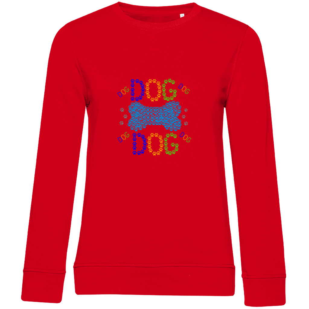 Damen Premium Bio Sweatshirt mit dem Hundedesign "Dogpfoten1"