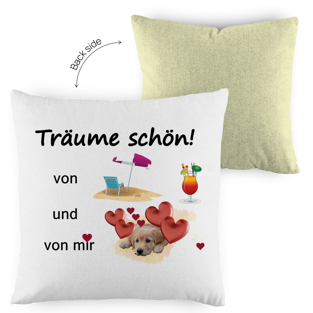 Kopfkissen zweifarbig "Träume schön Nr. 1"
