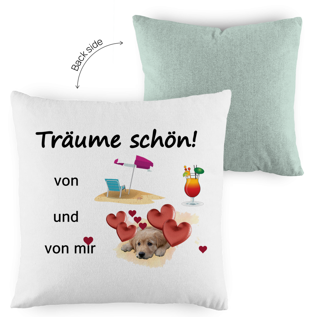 Kopfkissen zweifarbig "Träume schön Nr. 1"