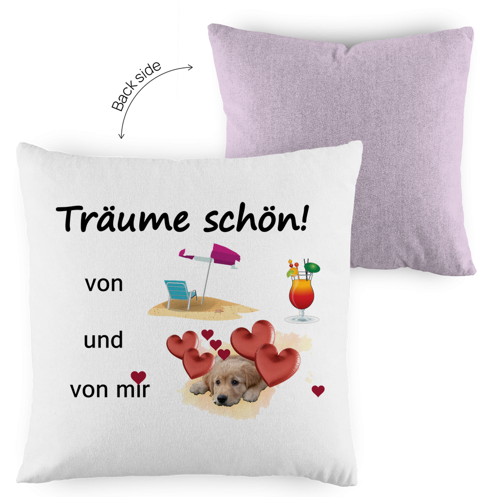 Kopfkissen zweifarbig "Träume schön Nr. 1"