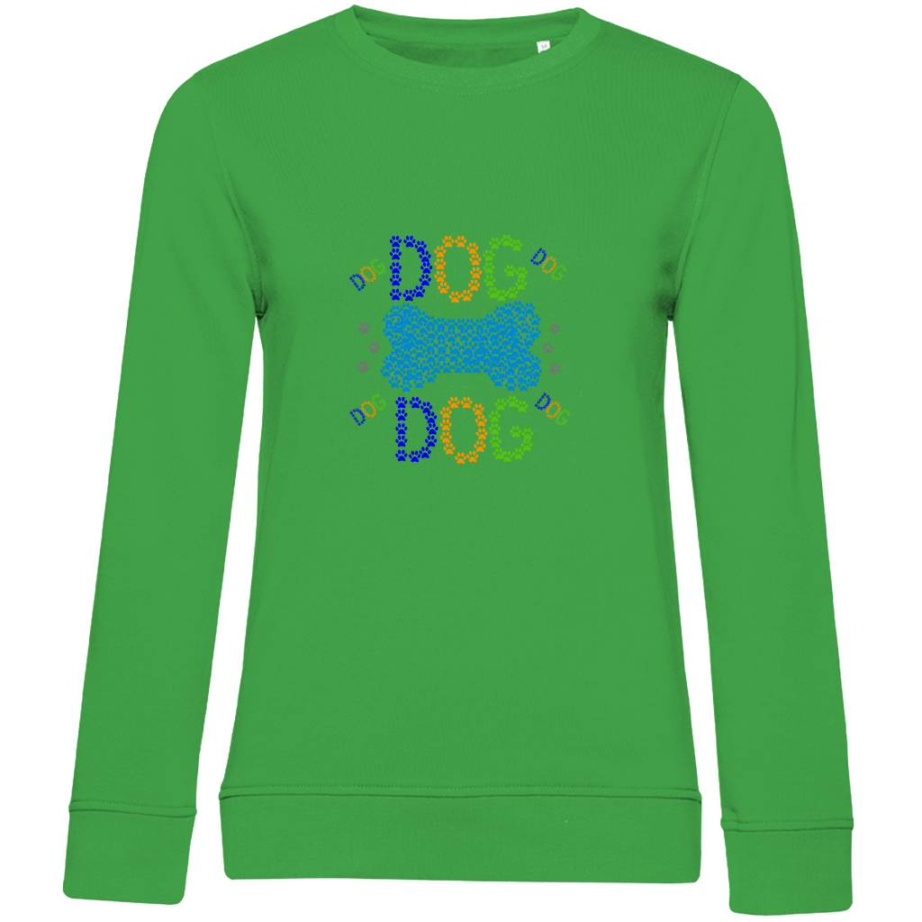 Damen Premium Bio Sweatshirt mit dem Hundedesign "Dogpfoten1"