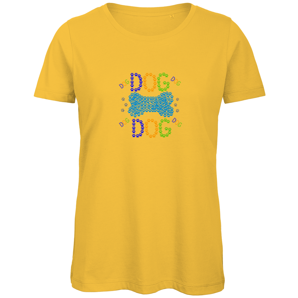 Damen Premium Bio T-Shirt mit Hundedesign "Dogknochen Vers. 1"