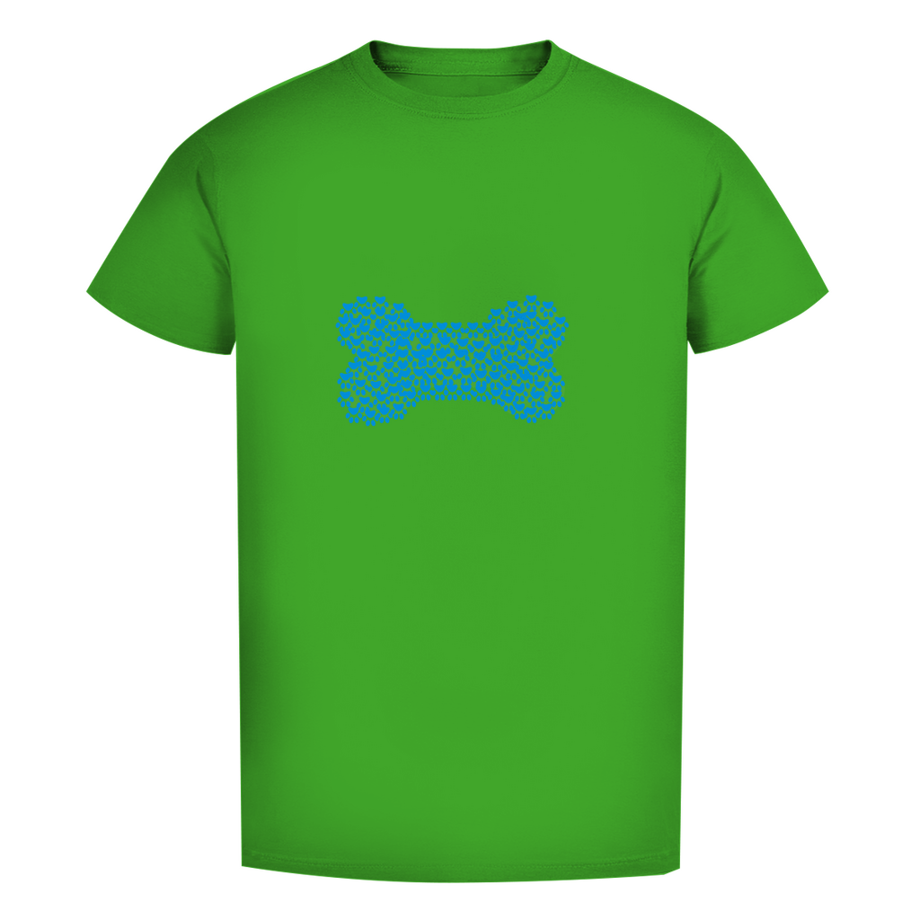 Herren Premium Bio T-Shirt mit dem Hundedesign "blauer Pfotenknochen1"