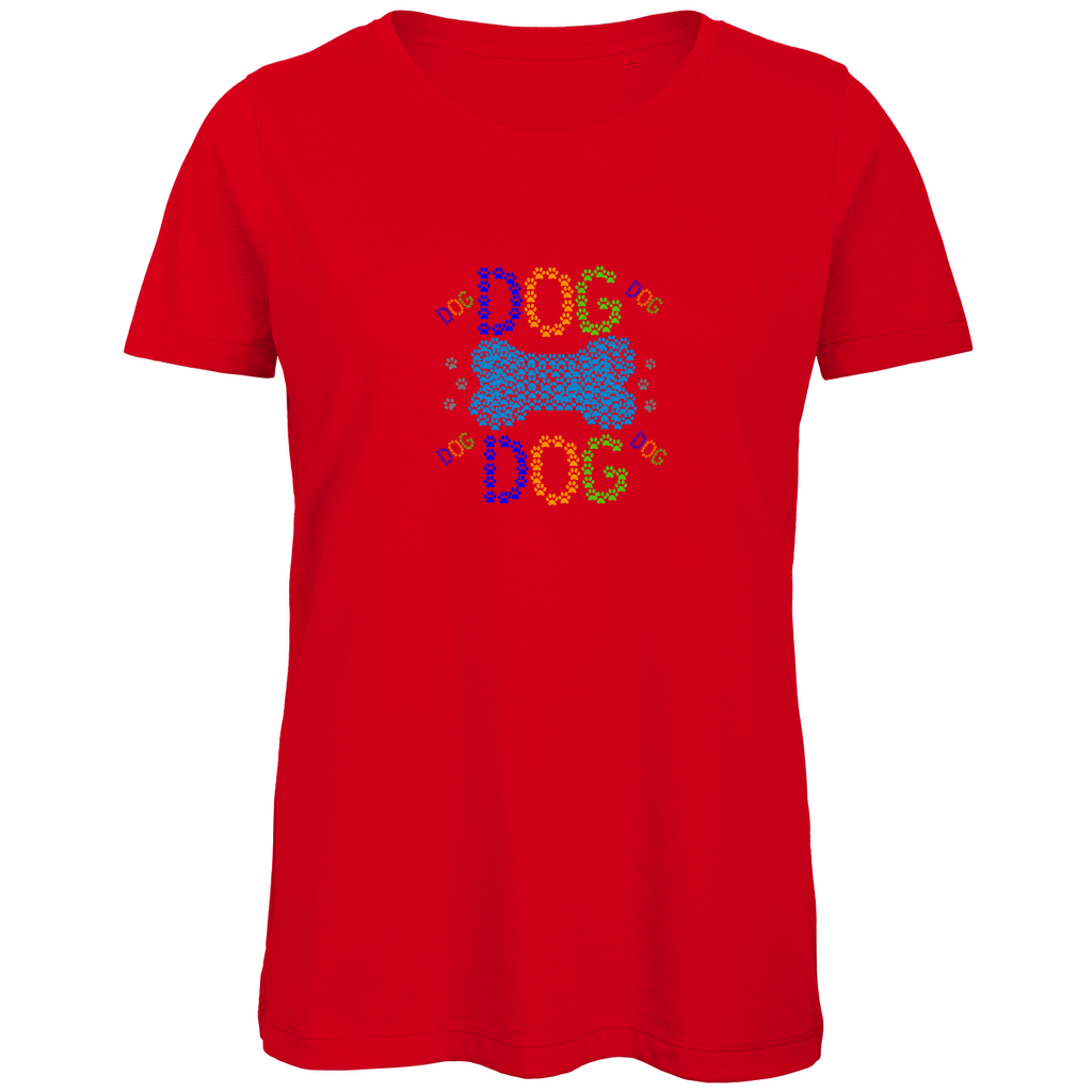 Damen Premium Bio T-Shirt mit Hundedesign "Dogknochen Vers. 1"