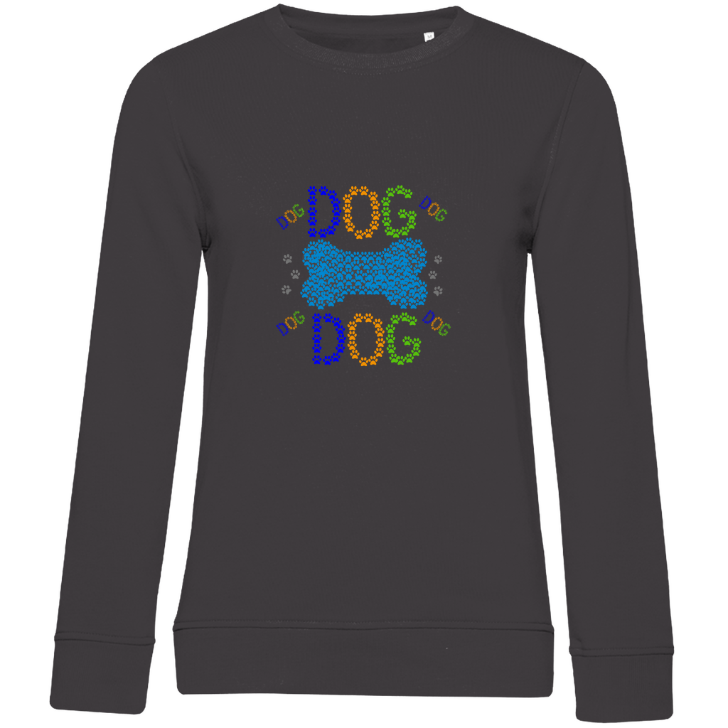 Damen Premium Bio Sweatshirt mit dem Hundedesign "Dogpfoten1"