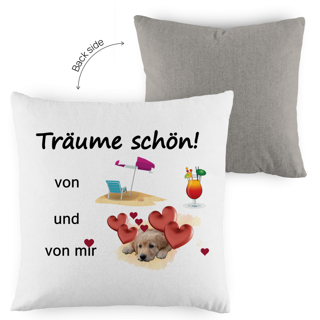 Kopfkissen zweifarbig "Träume schön Nr. 1"
