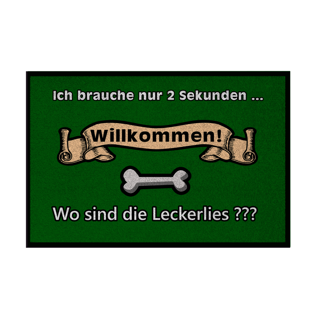 Fußmatte mit Gummirand "Leckerlies 2 - dunkel"