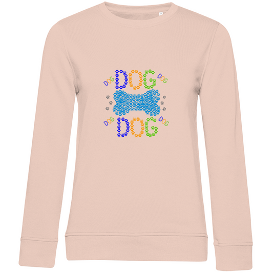 Damen Premium Bio Sweatshirt mit dem Hundedesign "Dogpfoten1"