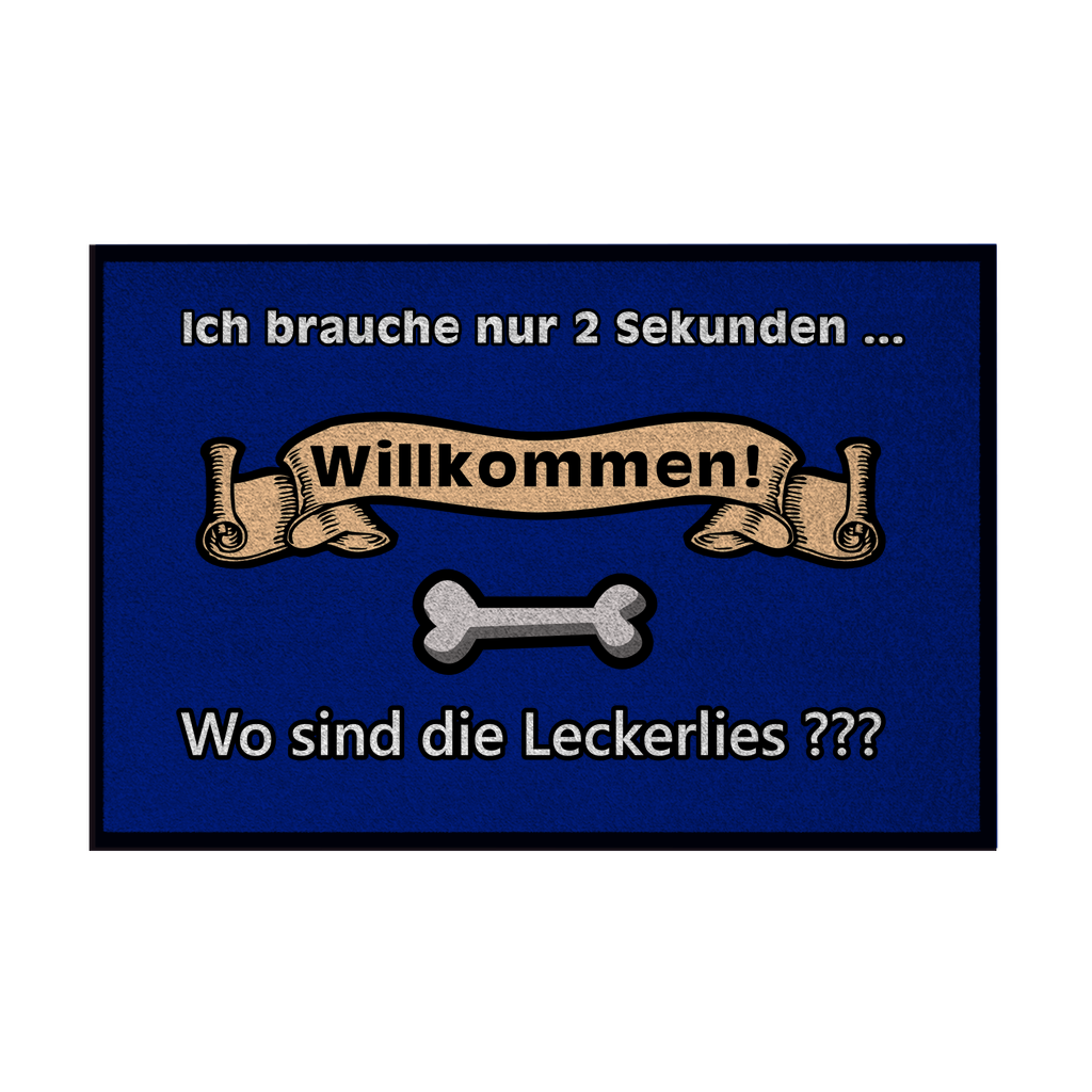 Fußmatte mit Gummirand "Leckerlies 2 - dunkel"