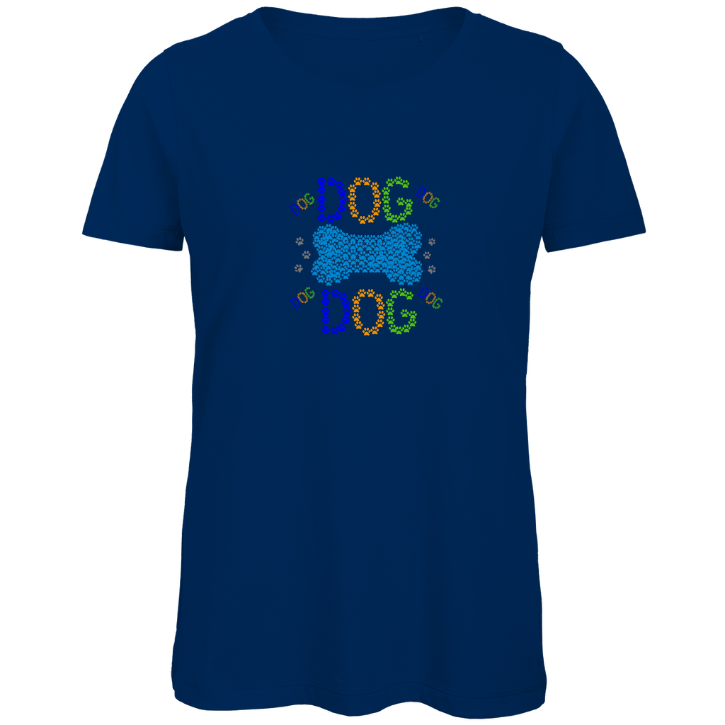 Damen Premium Bio T-Shirt mit Hundedesign "Dogknochen Vers. 1"
