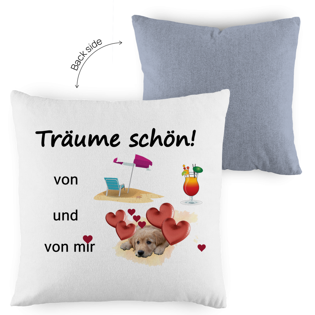 Kopfkissen zweifarbig "Träume schön Nr. 1"
