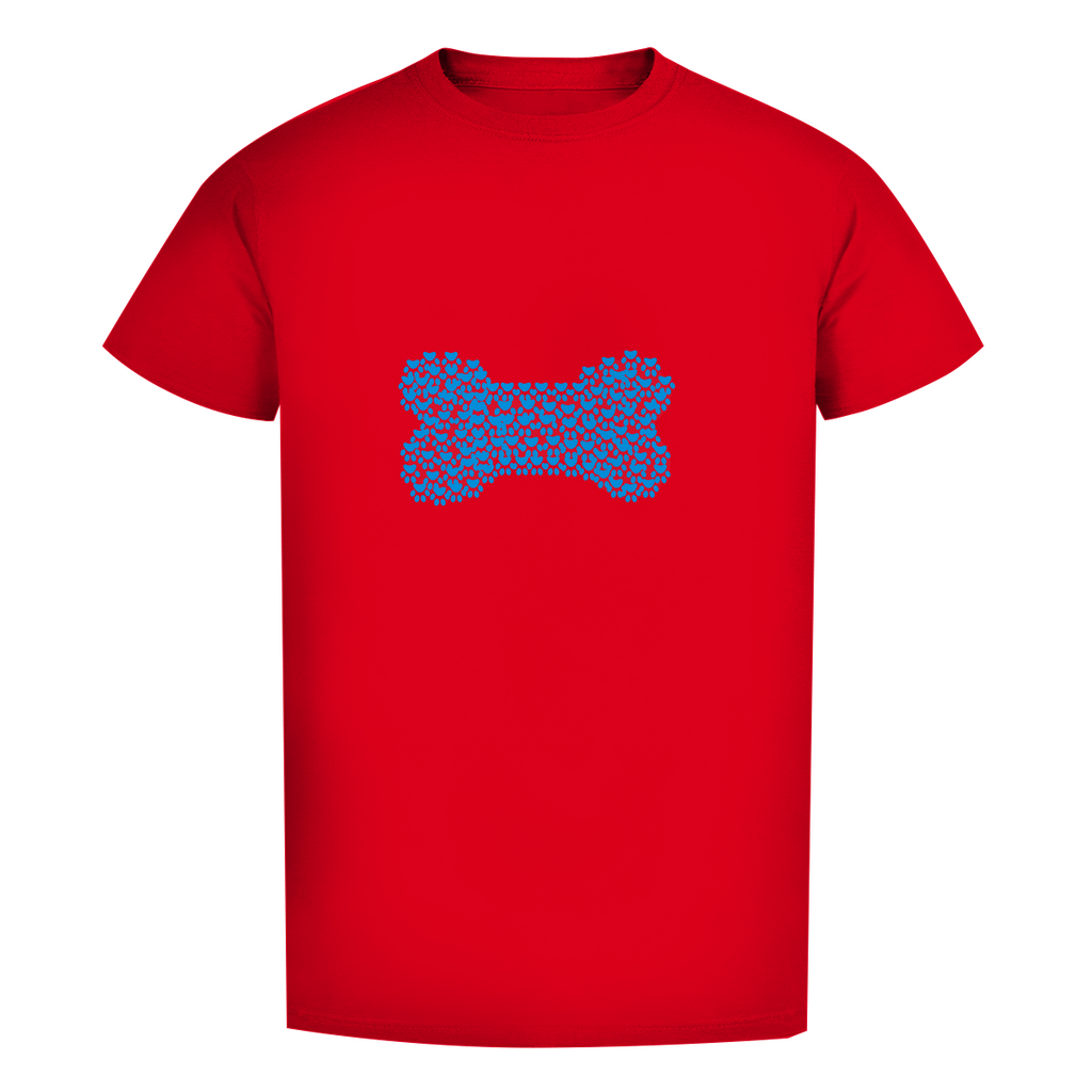 Herren Premium Bio T-Shirt mit dem Hundedesign "blauer Pfotenknochen1"
