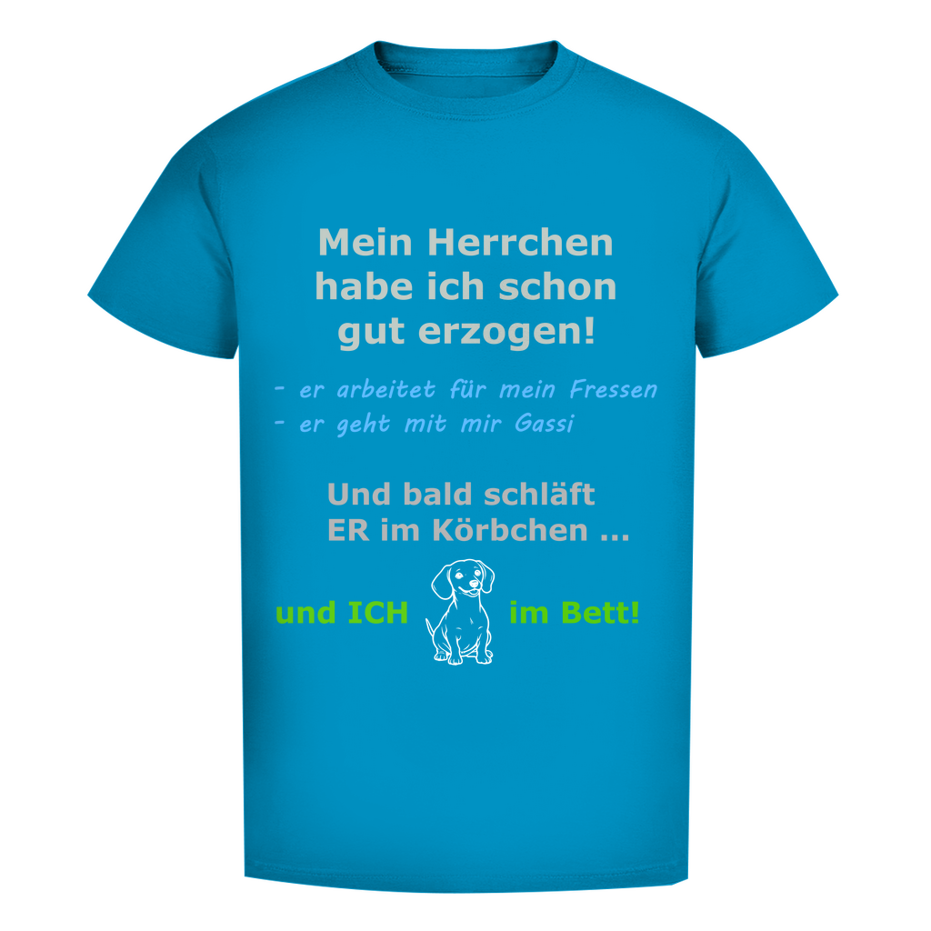 Herren Premium Bio T-Shirt mit Hundedesign: "Bettschläfer1"
