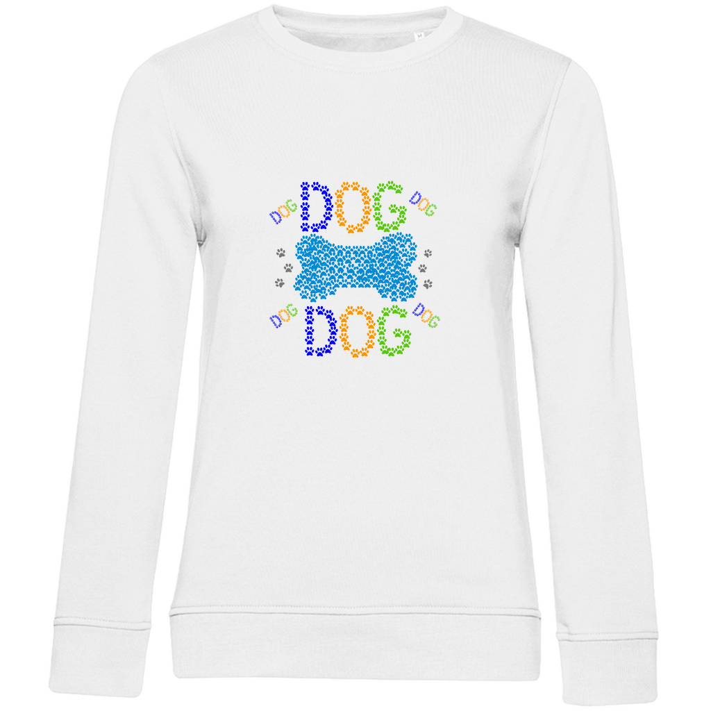 Damen Premium Bio Sweatshirt mit dem Hundedesign "Dogpfoten1"