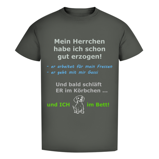 Herren Premium Bio T-Shirt mit Hundedesign: "Bettschläfer1"
