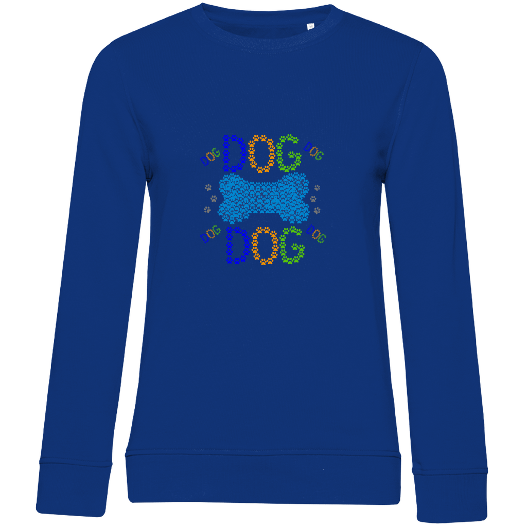 Damen Premium Bio Sweatshirt mit dem Hundedesign "Dogpfoten1"