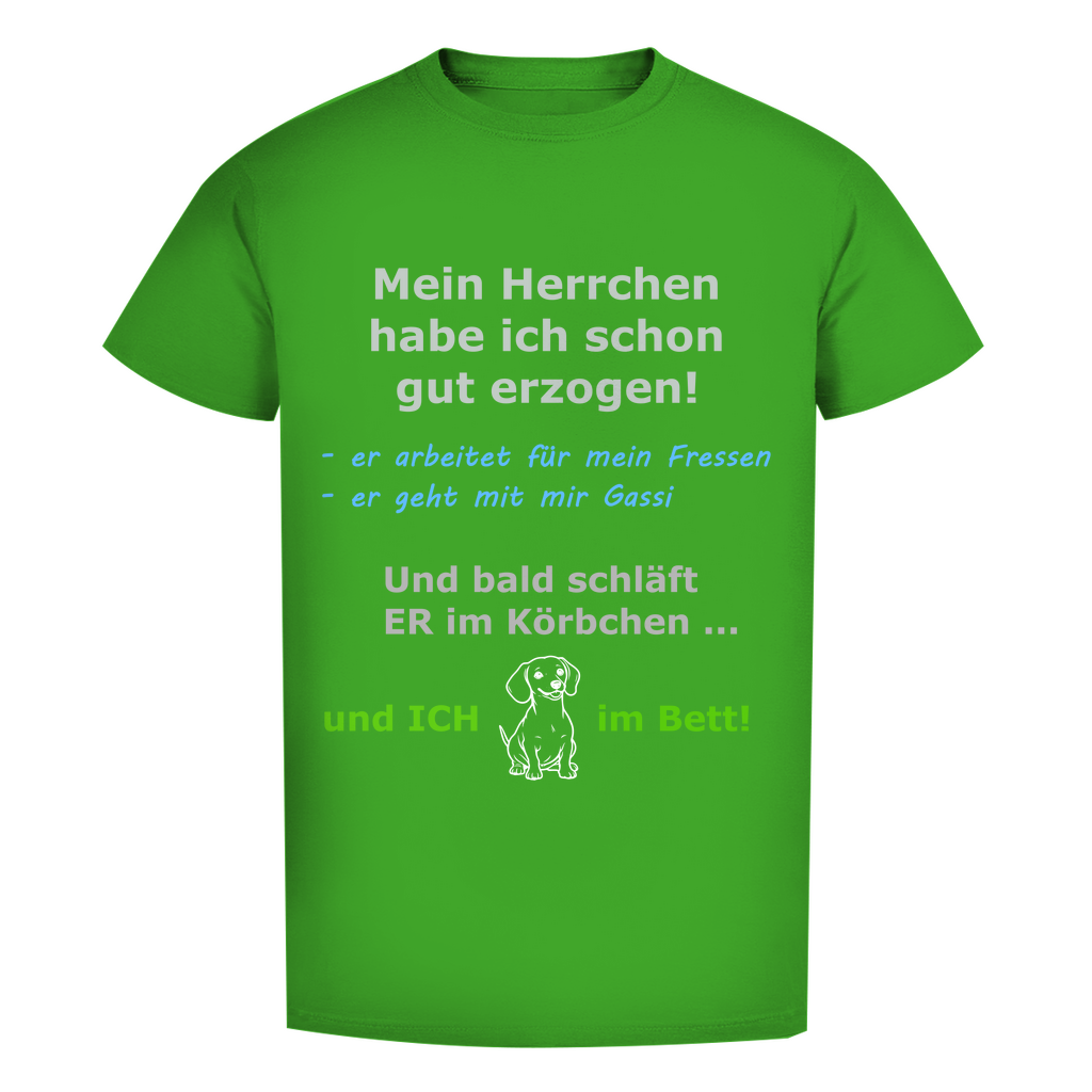 Herren Premium Bio T-Shirt mit Hundedesign: "Bettschläfer1"