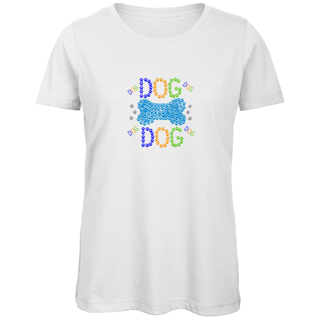 Damen Premium Bio T-Shirt mit Hundedesign "Dogknochen Vers. 1"