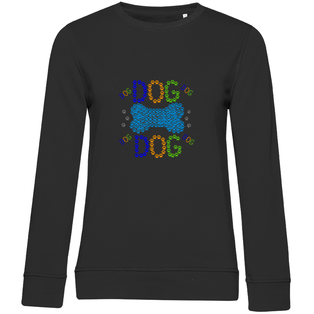 Damen Premium Bio Sweatshirt mit dem Hundedesign "Dogpfoten1"
