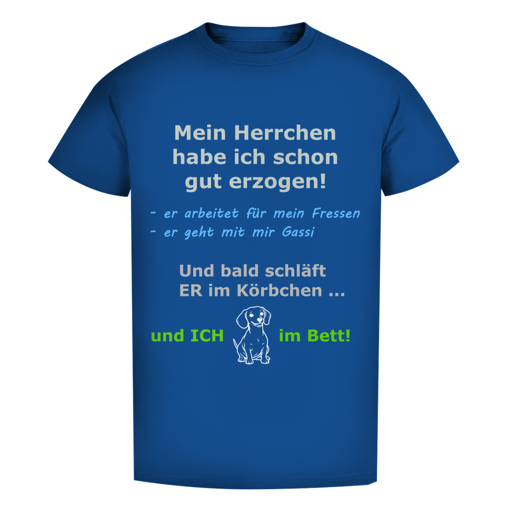 Herren Premium Bio T-Shirt mit Hundedesign: "Bettschläfer1"