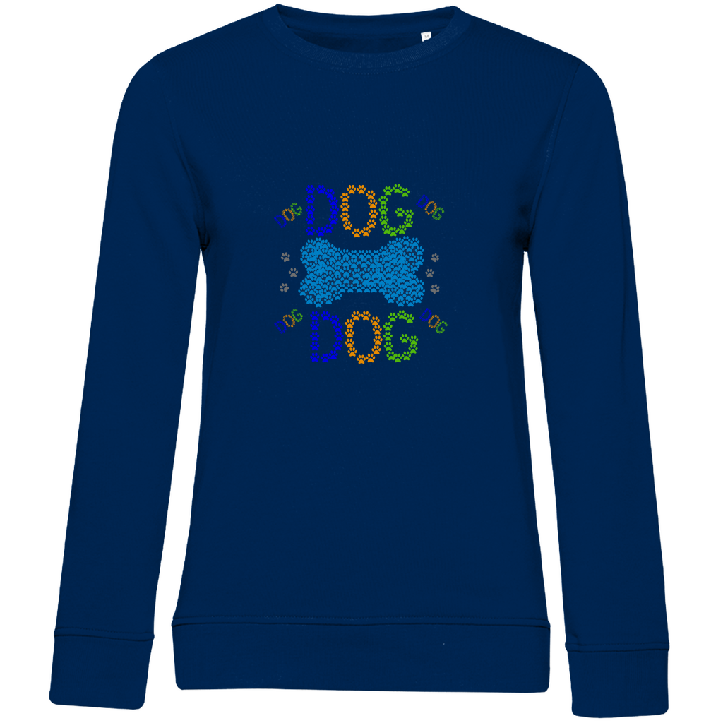 Damen Premium Bio Sweatshirt mit dem Hundedesign "Dogpfoten1"