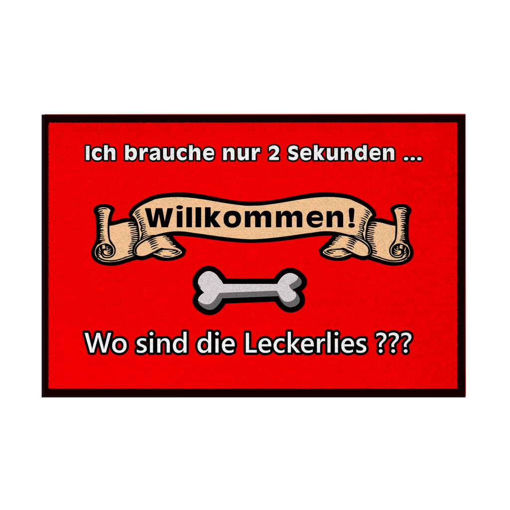 Fußmatte mit Gummirand "Leckerlies 2 - dunkel"