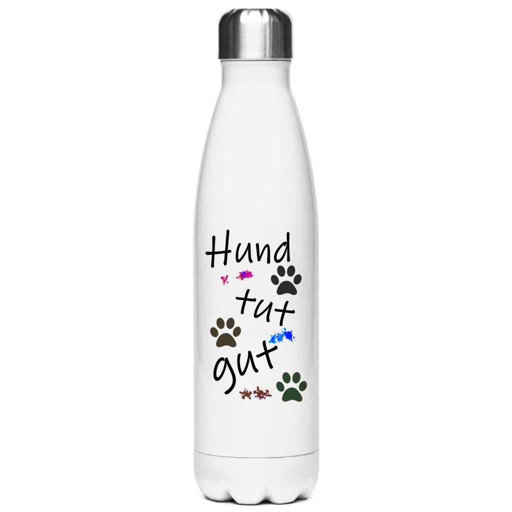 Edelstahl-Thermoflasche "Hund tut gut 1 "