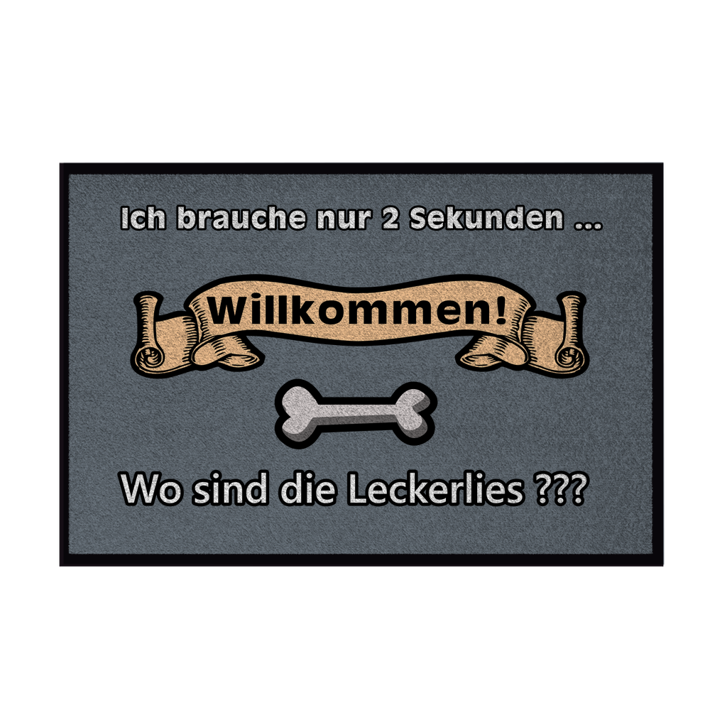 Fußmatte mit Gummirand "Leckerlies 2 - dunkel"