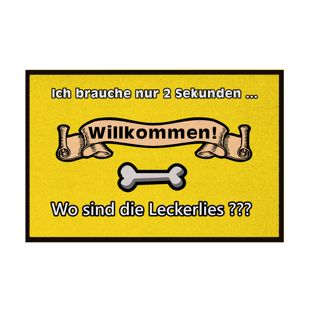 Fußmatte mit Gummirand "Leckerlies 2 - dunkel"