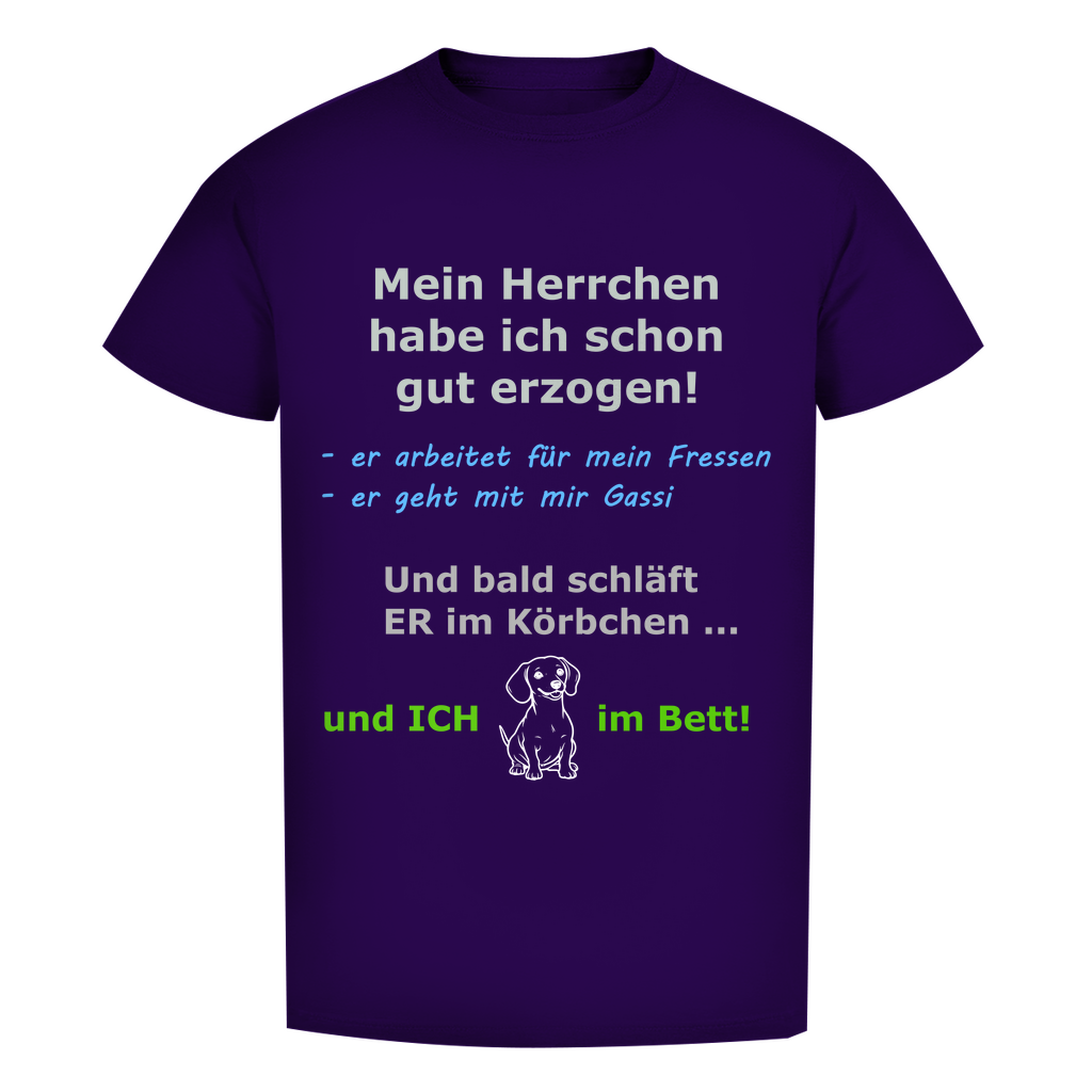 Herren Premium Bio T-Shirt mit Hundedesign: "Bettschläfer1"