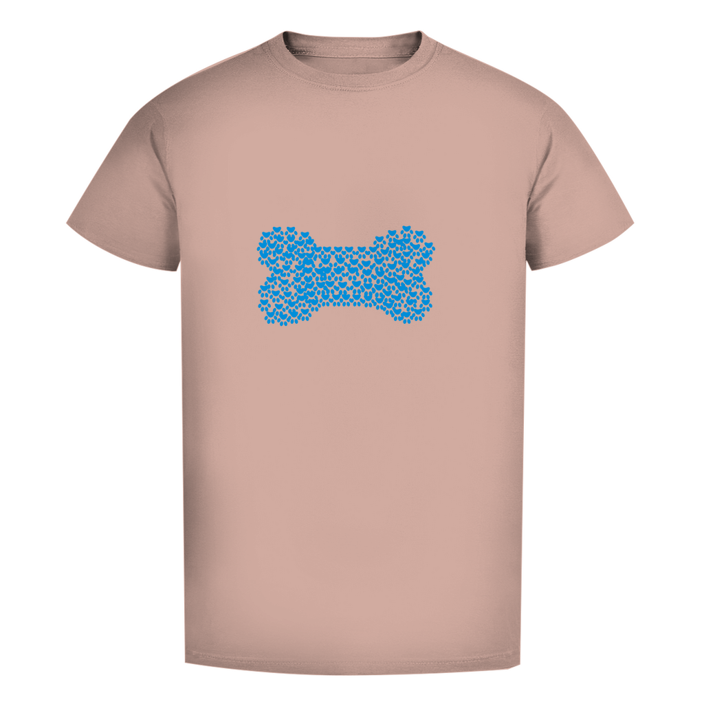 Herren Premium Bio T-Shirt mit dem Hundedesign "blauer Pfotenknochen1"