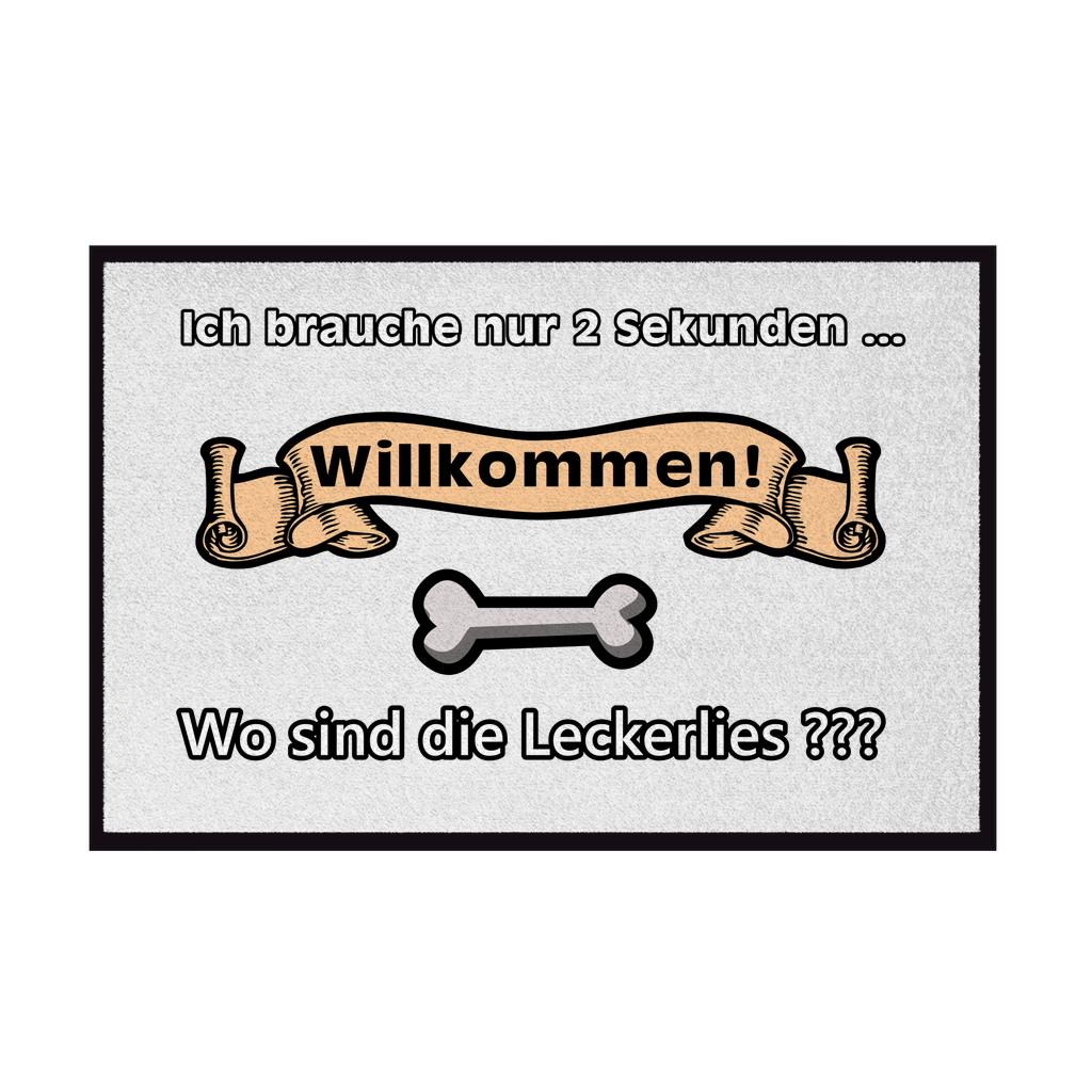 Fußmatte mit Gummirand "Leckerlies 2 - dunkel"