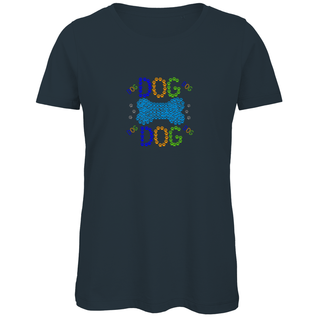 Damen Premium Bio T-Shirt mit Hundedesign "Dogknochen Vers. 1"