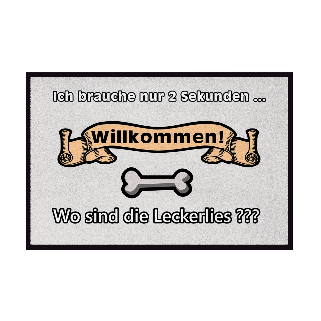 Fußmatte mit Gummirand "Leckerlies 2 - dunkel"