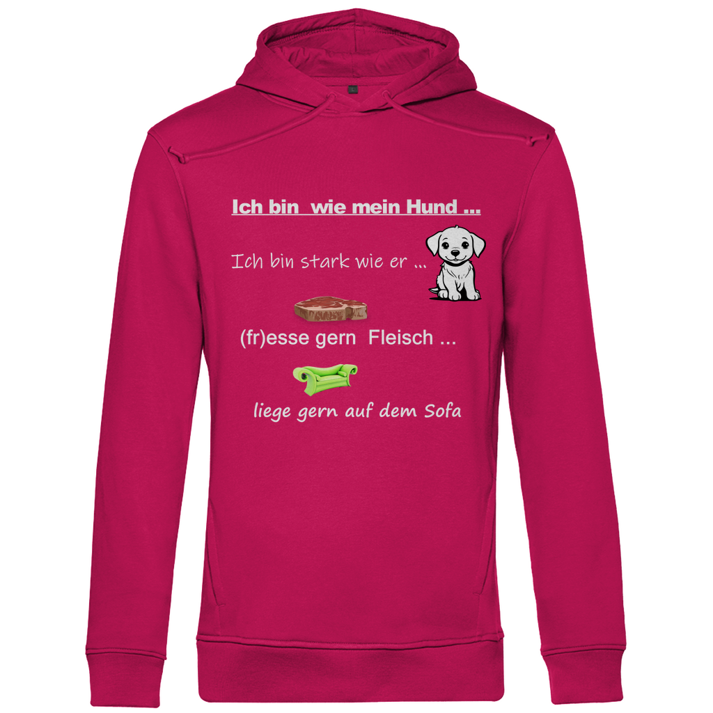 Herren Premium Bio Hoodie mit dem Hundedesign "ich bin wie mein Hund"