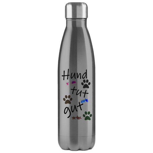 Edelstahl-Thermoflasche "Hund tut gut 1 "