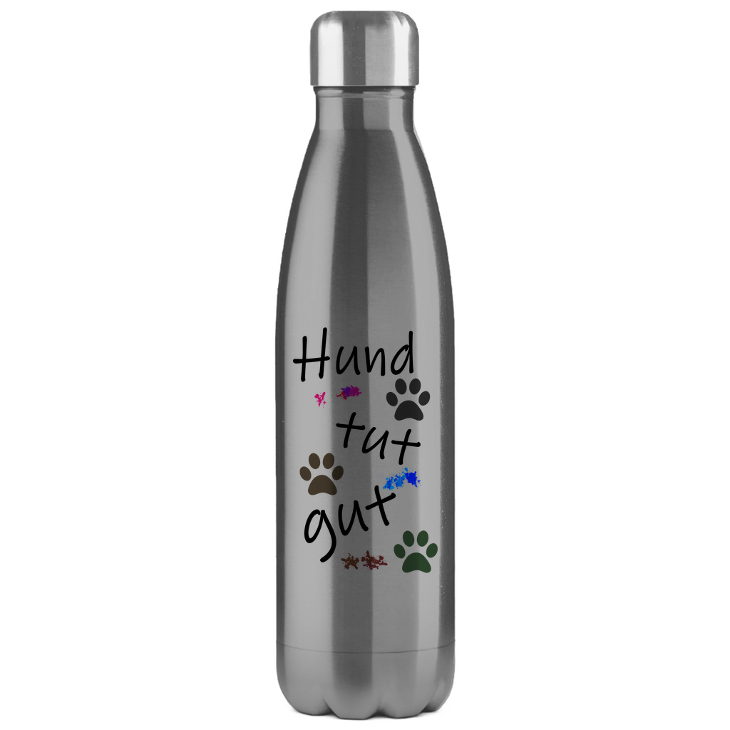Edelstahl-Thermoflasche "Hund tut gut 1 "