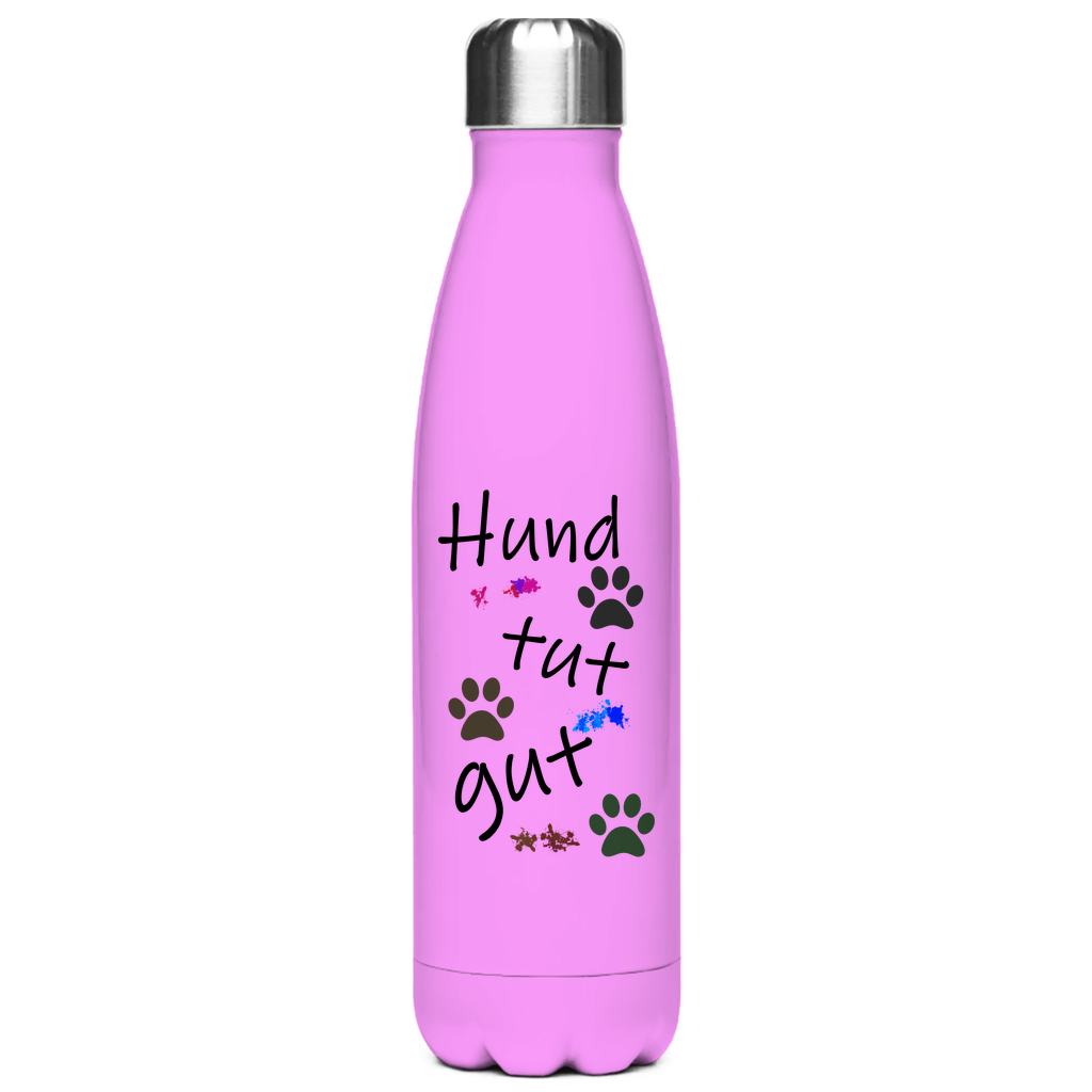 Edelstahl-Thermoflasche "Hund tut gut 1 "