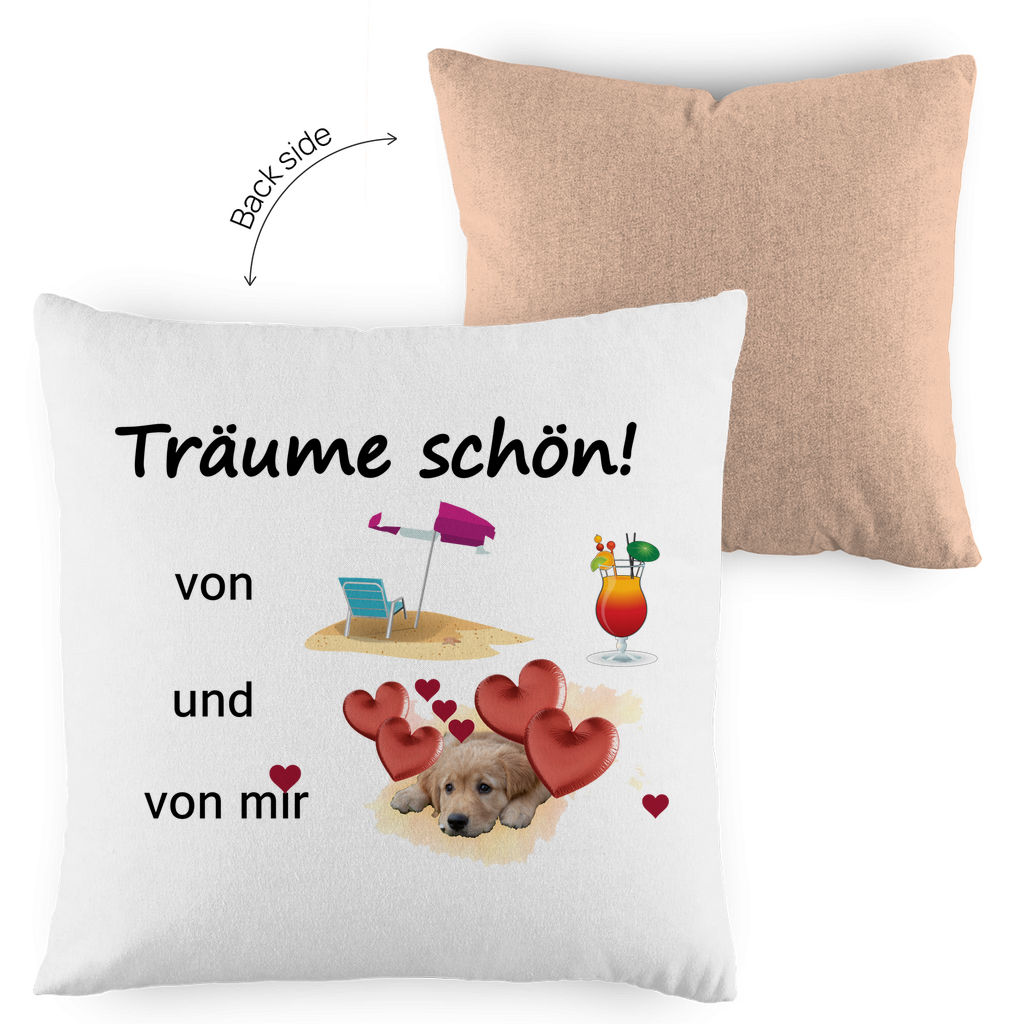 Kopfkissen zweifarbig "Träume schön Nr. 1"