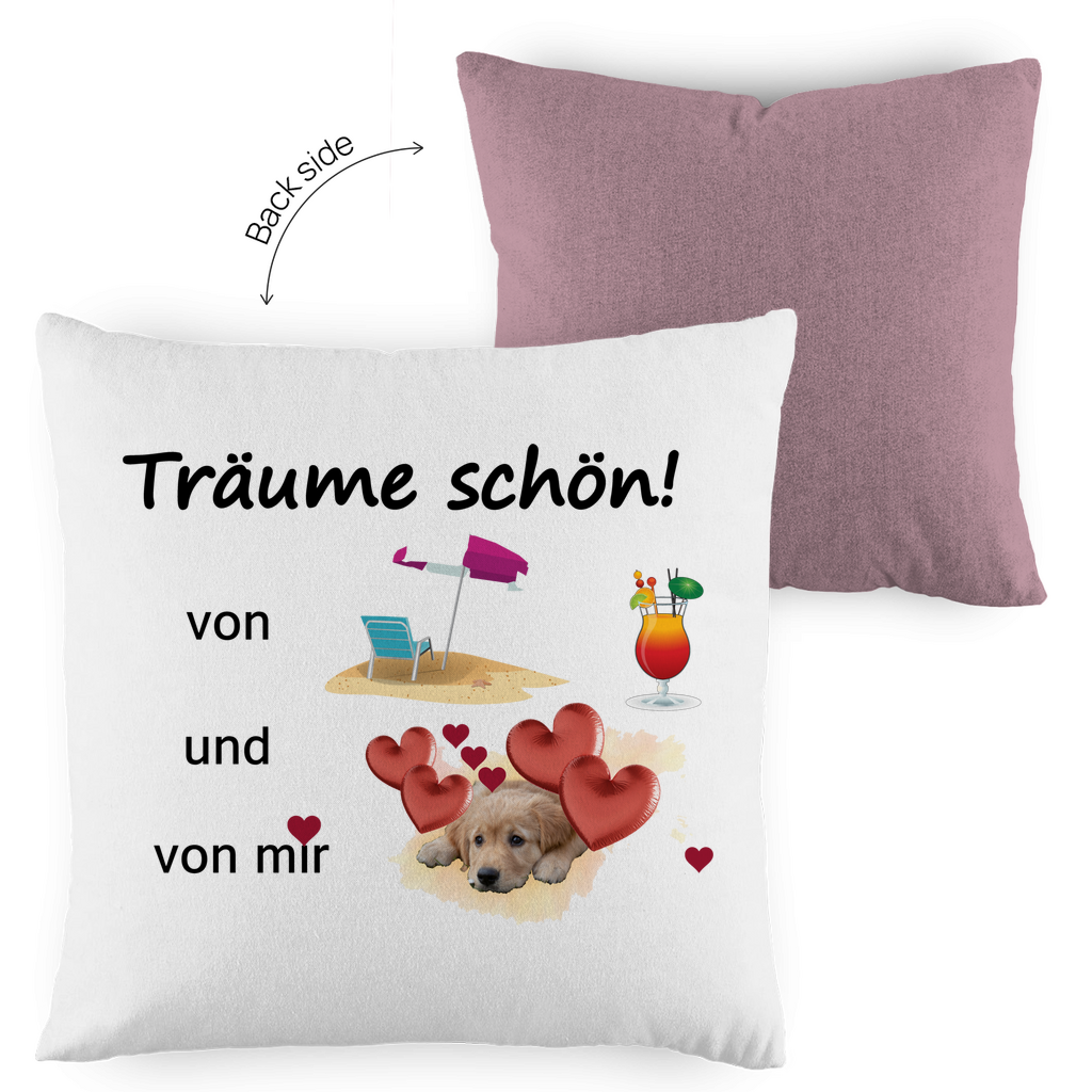 Kopfkissen zweifarbig "Träume schön Nr. 1"